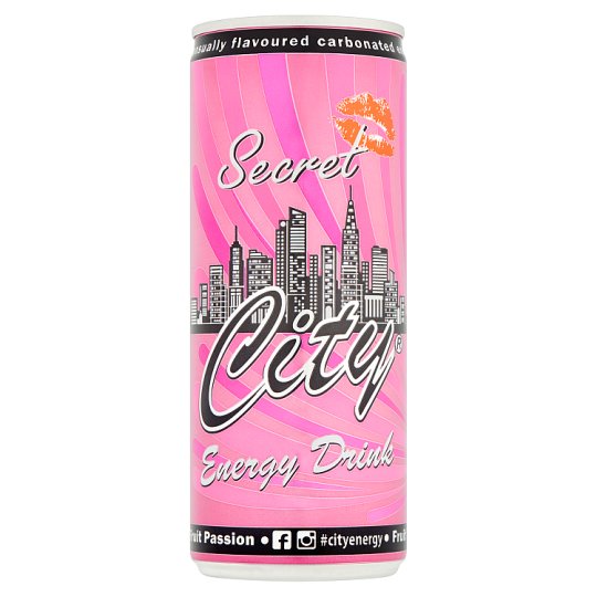 City Secret koffein- és vitamintartalmú, gránátalma-lime ízű szénsavas energiaital 0,25 l