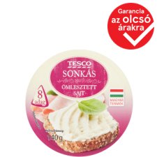 Tesco sonkás, kenhető ömlesztett sajt 8 db 140 g