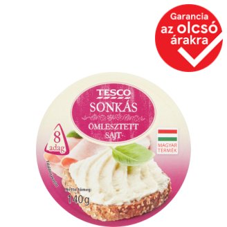 Tesco sonkás, kenhető ömlesztett sajt 8 db 140 g
