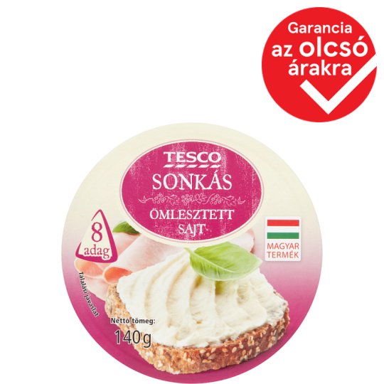 Tesco sonkás, kenhető ömlesztett sajt 8 db 140 g