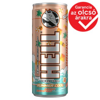 HELL Summer Cool meggy-, lime- és tuttifruttiízű szénsavas alkoholmentes ital 250 ml