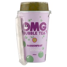 OMG Bubble Tea Passionfruit + Popping Apple Flavour Bubbles 270 ml