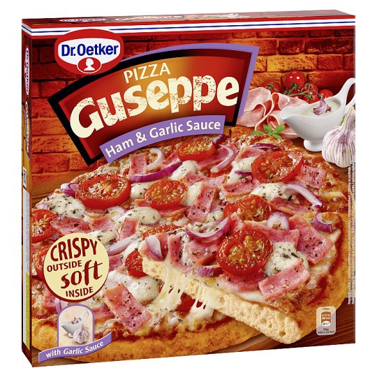 Dr. Oetker Guseppe gyorsfagyasztott sonkás pizza fokhagymás szósszal 440 g