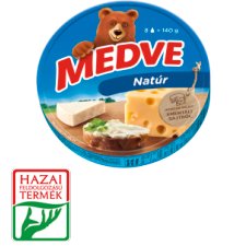 Medve Unflavoured, Fat, Processed Cheese Spread 8 x 17,5 g (140 g)