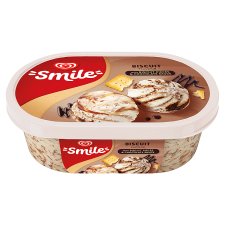 Algida Smile Biscuit Flavour Ice Cream with Biscuit Pieces & Chocolate Sauce 900 ml