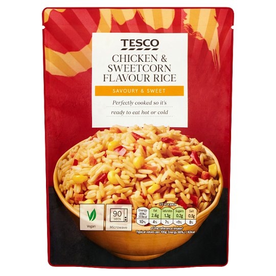 Tesco Chicken & Sweetcorn Flavour Rice 250 g