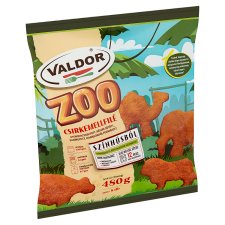 Valdor Zoo Quick-Frozen Ready-Fried Breaded, Shaped Chicken Bread Fillet 480 g