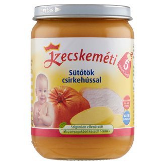 Kecskeméti glutén- és tejszármazékmentes sütőtök csirkehússal bébiétel 5 hónapos kortól 190 g