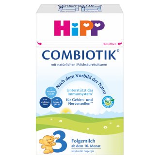 HiPP 3 BIO Combiotik tejalapú anyatej-kiegészítő tápszer 10 hónapos kortól 600 g