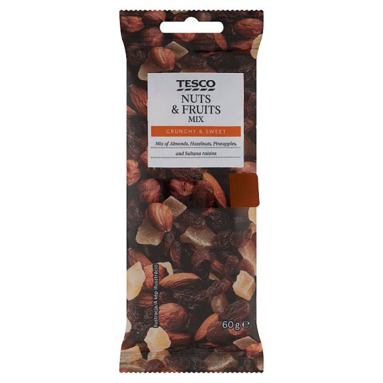 Tesco diófélék és feldolgozott gyümölcsök keveréke 60 g
