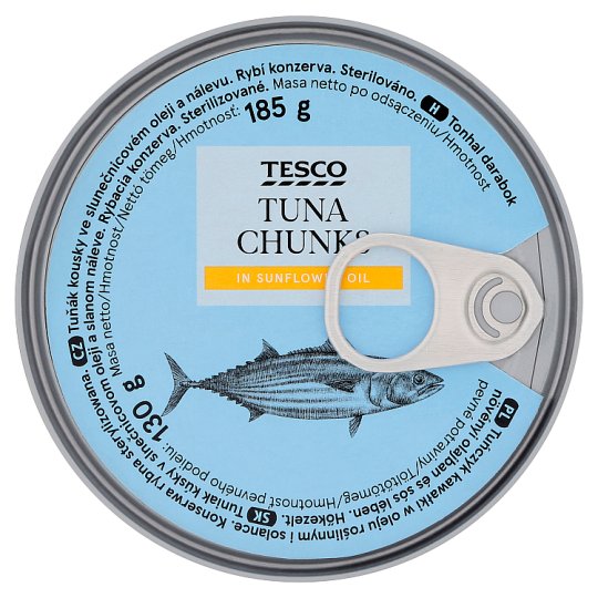 Tesco Tuna Chunks in Sunflower Oil 185 g