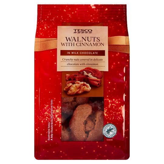 Tesco Walnuts with Cinnamon in Milk Chocolate 150 g Tesco Online