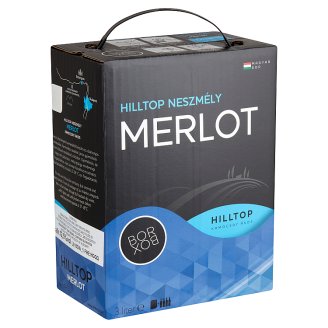 Hilltop Bor-Box Neszmély Felső-Magyarországi Merlot száraz vörösbor 12,5% 3 l