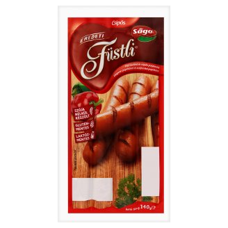 Sága Eredeti Füstli csípős füst ízesítésű pulykavirsli Jalapeno és kaliforniai paprikával 140 g
