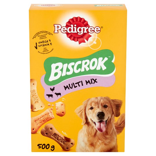 Pedigree Biscrok Multi Mix csirke-marha-bárány kiegészítő állateledel felnőtt kutyák számára 500 g