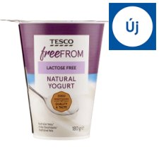 Tesco Free From laktózmentes, élőflórás, natúr joghurt 180 g