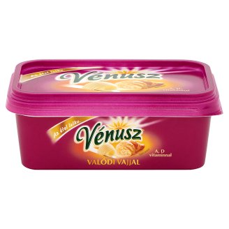 Vénusz Valódi Vajjal margarin és vaj csökkentett zsírtartalmú keveréke 400 g
