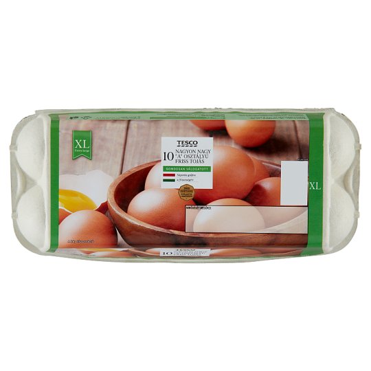 Tesco nagyon nagy "A" osztályú friss tojás XL 10 db