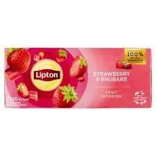 Lipton Fruit Infusion Strawberry & Rhubarb ízesített gyümölcstea 20 teafilter 32 g