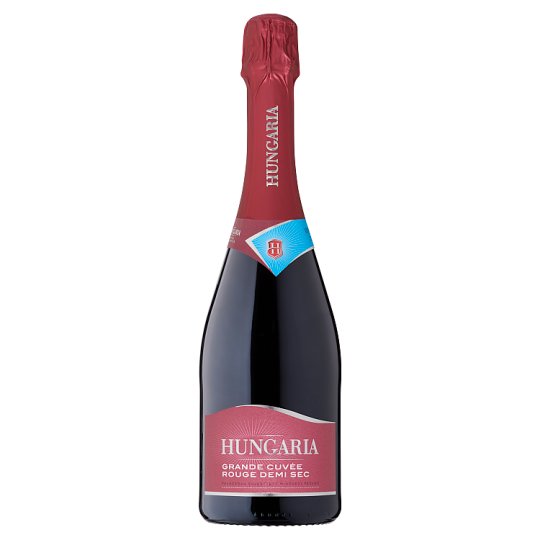 Hungaria Grande Cuvée Rouge Demi Sec Bottle-Fermented Red Quality Sparkling Wine 0,75 l
