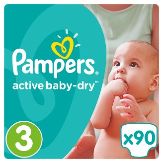Pampers Active Baby-Dry Pelenka 3-as Méret (Midi), 90 Darabos Kiszerelés