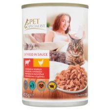 Tesco Pet Specialist Complete Cat Food in Sauce with Beef and Poultry 415 g