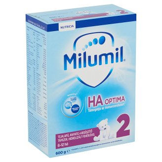 Milumil HA2 Optima hidrolizált fehérjét tartalmazó, tejalapú, anyatej-kiegészítő tápszer 6 hó+ 600 g