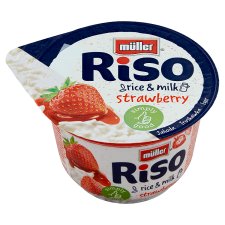 Müller Riso Milk Rice Dessert with Strawberry Flavored Preparation 200 g