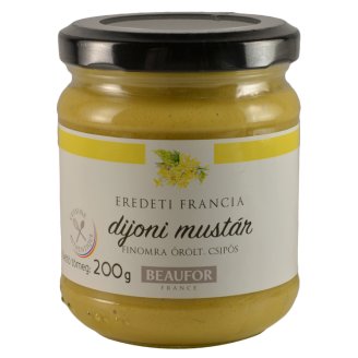 Beaufor finomra őrölt, csípős dijoni mustár 200 g