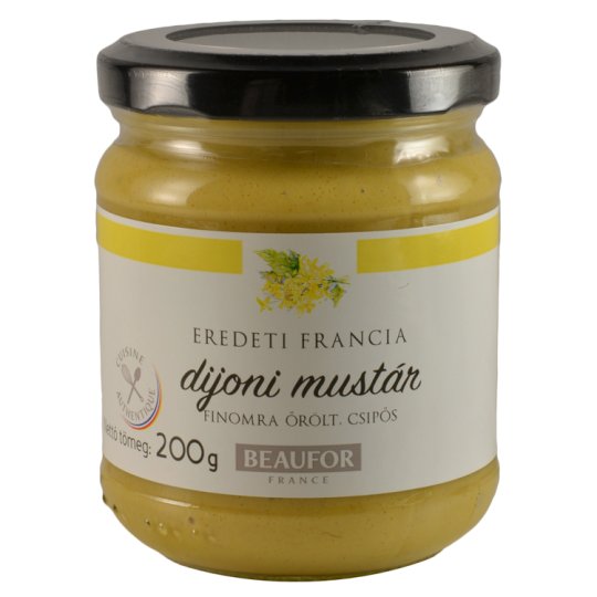 Beaufor finomra őrölt, csípős dijoni mustár 200 g