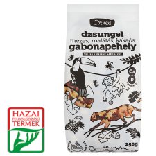 Cornexi Dzsungexi mézes-malátás-kakaós gabonapehely teljes kiőrlésű gabonával, Ca+D-vitaminnal 250 g