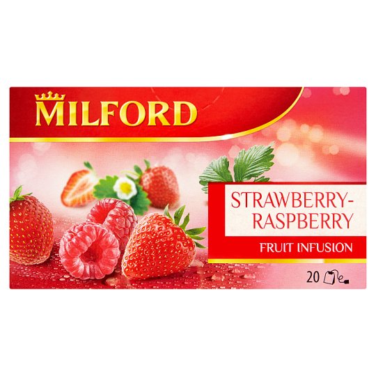 Milford Fruit Infusion eper-málna ízű gyümölcstea 20 filter 50 g