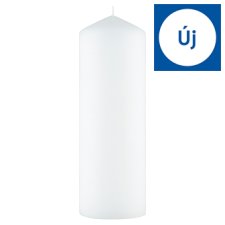 Tesco White Large Unfragranced Pillar Candle