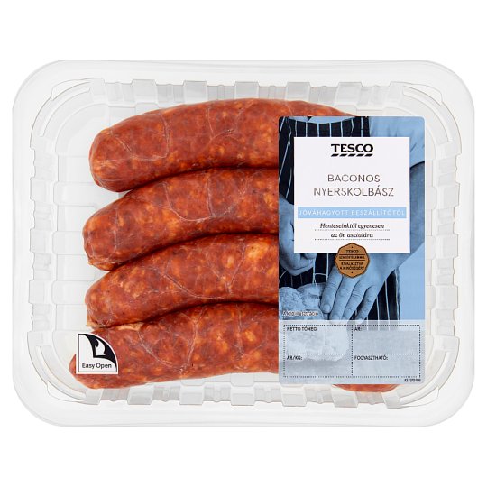Tesco baconos nyerskolbász