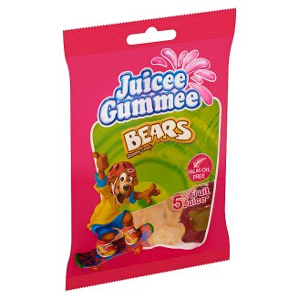 Juicee Gummee Bears gumimacik gyümölcsös ízű gumicukor 80 g