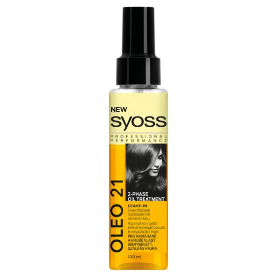 Syoss Oleo 21 kétfázisú olaj igénybevett, szálkás hajra 100 ml