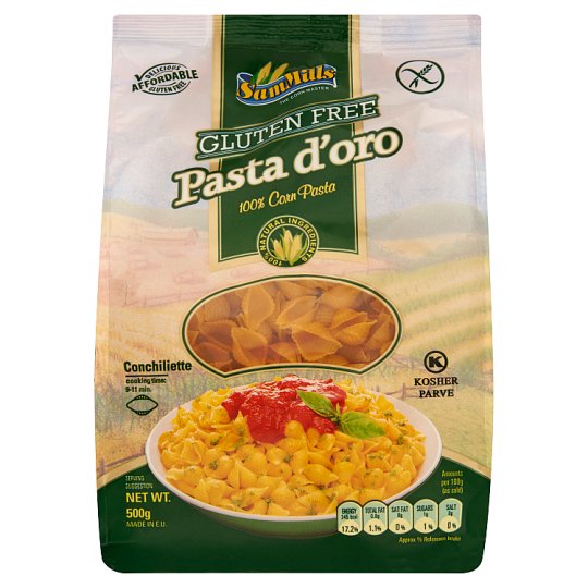 Sam Mills Pasta d'oro Kagyló gluténmentes tészta kukoricából 500 g