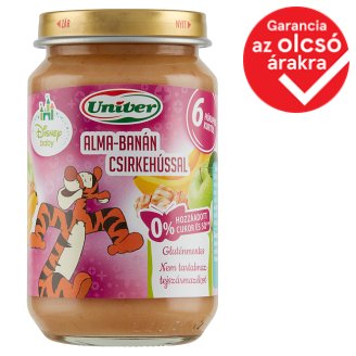 Univer alma-banán csirkehússal bébiétel 6 hónapos kortól 163 g