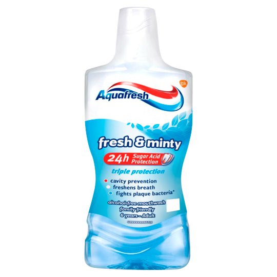 Aquafresh Fresh & Minty AlcoholFree Mouthwash 500 ml Tesco Online