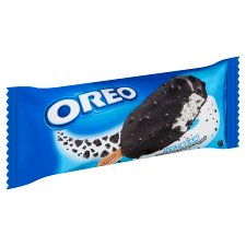 Oreo Vanilla Flavoured Ice Cream Filled with Cocoa Biscuit Pieces Coated with The Preparation 90 ml