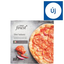 Tesco Finest Quick Frozen, Pre-Baked Pizza with Red Onion and Salami, Hot 400 g 