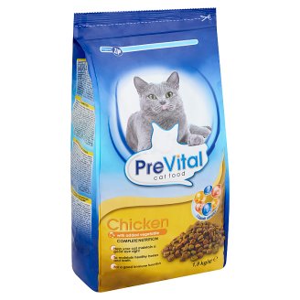 PreVital teljes értékű száraz állateledel felnőtt macskák számára csirkével és zöldséggel 1,8 kg