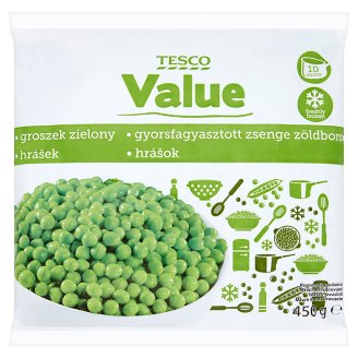 Tesco Value gyorsfagyasztott zsenge zöldborsó 450 g