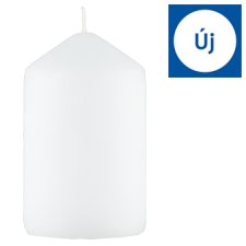 Tesco Unfragranced White Pillar Candle