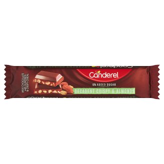 Canderel tejcsokoládé szelet mandulával, ropogós gabonával, édesítőszerekkel 27 g