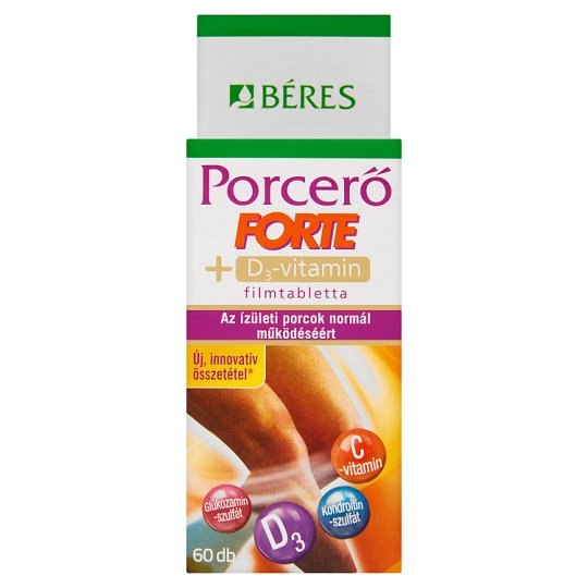 Béres Porcerő Forte +D₃-vitamin filmtabletta 60 db 99,6 g
