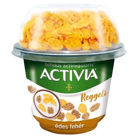 Danone Activia Reggeli, élőflórás édesített joghurt búza- és kukoricapehellyel 168 g