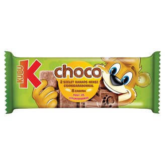 Kubu 8gabona Choco kakaós keksz csokidarabokkal 2 db 32 g