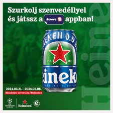 Heineken alkoholmentes világos sör 0,33 l doboz