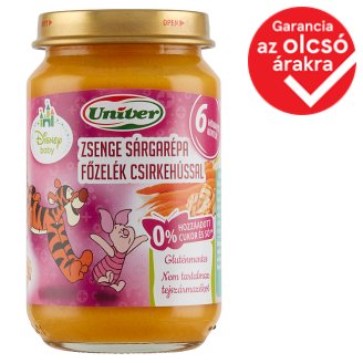 Univer zsenge sárgarépafőzelék csirkehússal bébiétel 6 hónapos kortól 163 g